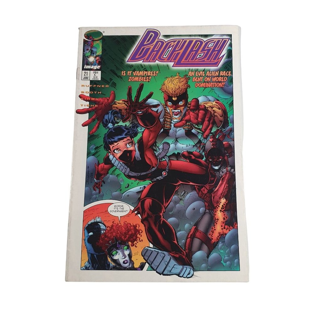 Backlash 21 Image Comic Book June 1996 Collector Bagged Boarded